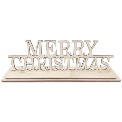 Merry Christmas Wooden Standing Sign image number 1