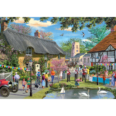 The Village Pond 1000 Piece Jigsaw Puzzle image number 2