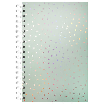 A5 Wiro Spotted Iridescent Lined Notebook image number 1