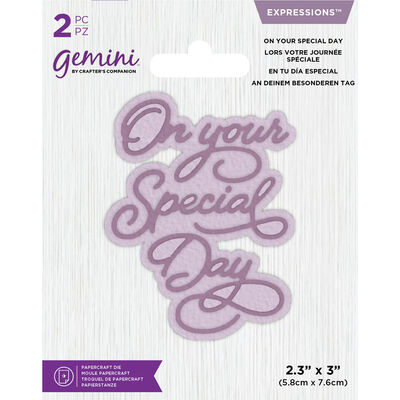 Gemini Mini Expressions Die - On Your Special Day image number 1