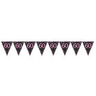60th Birthday Black & Pink Foil Flag Bunting image number 3