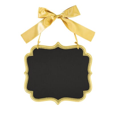 Gold Glitter Large Hanging Chalkboard Sign image number 1