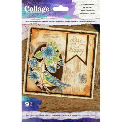 Crafter's Companion Collage Photopolymer Stamp - Feathered Friend image number 1