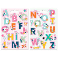 Floral Letters Sticker Book