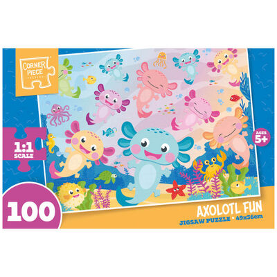 Axolotl Fun 100 Piece Jigsaw Puzzle image number 1