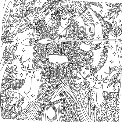 Goddess: Mindful Colouring image number 2