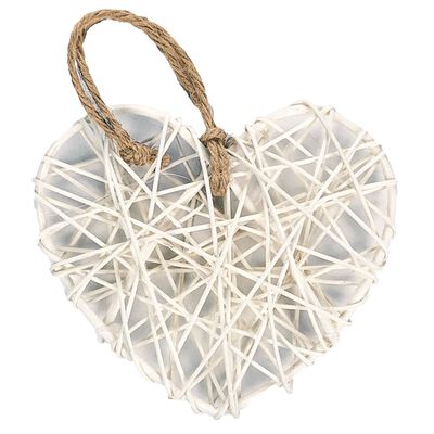 White Rattan Hearts: Pack of 6 image number 1