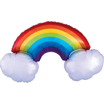 37 Inch Rainbow Super Shape Helium Balloon image number 2