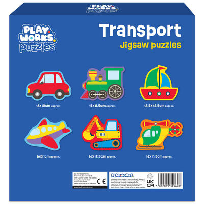 PlayWorks Transport Vehicles 4 in 1 Jigsaw Puzzles image number 2