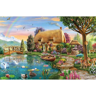 Lakeside Cottage 1000 Piece Jigsaw Puzzle image number 2