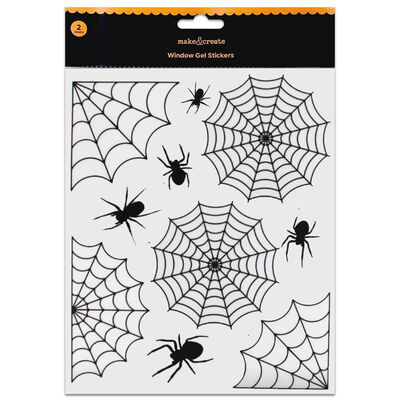 Halloween Spider Web Gel Window Stickers image number 1