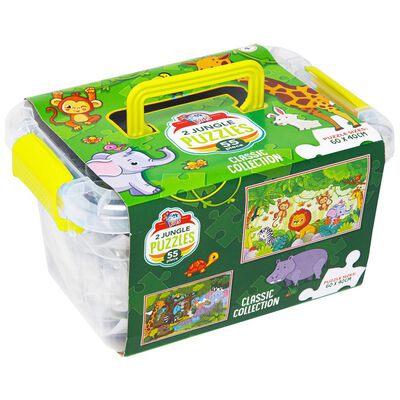 Jungle 2-in-1 Jigsaw Puzzle with Carry Case image number 1