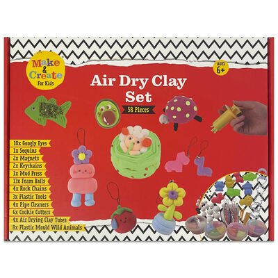 Air-Dry Clay Set: 58 Pieces image number 1