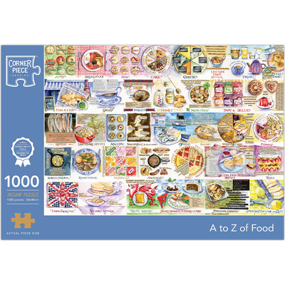 A to Z of Food 1000 Piece Jigsaw Puzzle image number 1