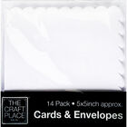 14 Scalloped Edge Greeting Cards - 5 x 5 Inches image number 1