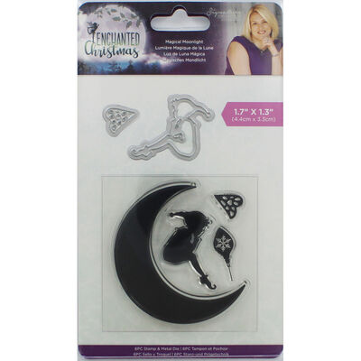 Crafters Companion Enchanted Christmas Stamp & Die - Magical Moonlight image number 1