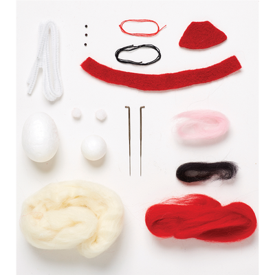 Festive Ice Skating Bear Needle Felting Kit image number 2