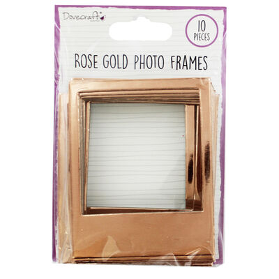 Dovecraft Essentials Photo Frames - Rose Gold - 10 Pack image number 1