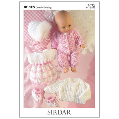 Hayfield Bonus DK: Doll Set Knitting Pattern 3072 image number 1
