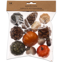 Wreath Pumpkin Accessories: Pack of 14