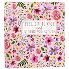 Pink Floral Telephone And Address Book image number 1