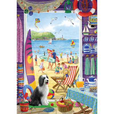 View from the Beach Hut 1000 Piece Jigsaw Puzzle image number 2