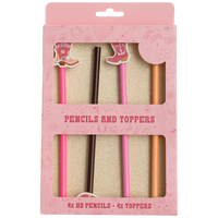 Western Pencils & Toppers: Pack of 4