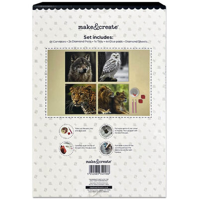 Bumper Animal Diamond Painting Set: Pack of 4 image number 2