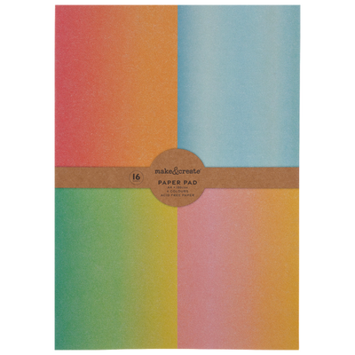 A4 Ombre Pastel Colour Paper Pad: Pack of 16 image number 1