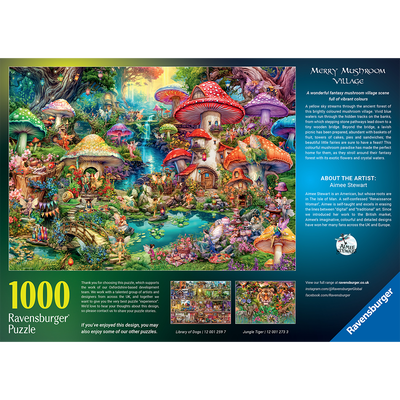 Merry Mushroom Village 1000 Piece Jigsaw Puzzle image number 3