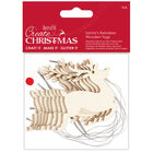 Reindeer Wooden Tags: Pack of 9 image number 1