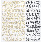 Gold & Black Script Stickers: Pack of 170 image number 1