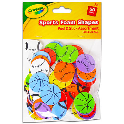 Crayola Sports Foam Shapes: Pack of 80 image number 1