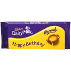Cadbury Dairy Milk Caramel Chocolate Bar 110g - Happy Birthday image number 1