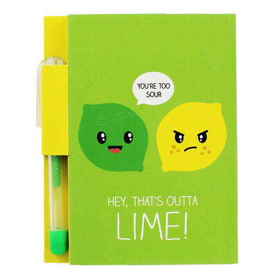 A7 Lemon-Lime Scent Notepad with Pen image number 2