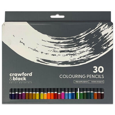 Crawford & Black Colouring Pencils: Pack of 30 image number 1