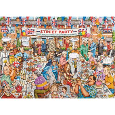 The Street Party 1000 Piece Jigsaw Puzzle image number 2