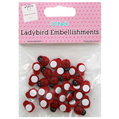 Ladybird Embellishments: Pack of 30 image number 1