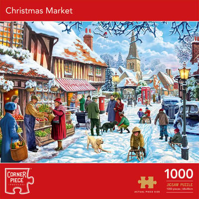 Christmas Market 1000 Piece Jigsaw Puzzle image number 1