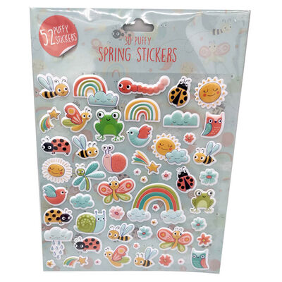 3D Puffy Spring Stickers: Pack of 52 image number 2