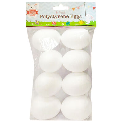 Polystyrene Eggs: Pack of 8 image number 1