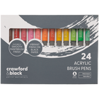 Crawford & Black Acrylic Brush Pen Set: Pack of 24 image number 1