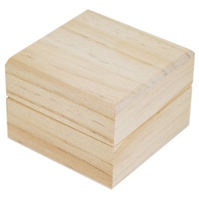 Small Square Hinged Wooden Box: 7 x 7 x 5cm image number 1
