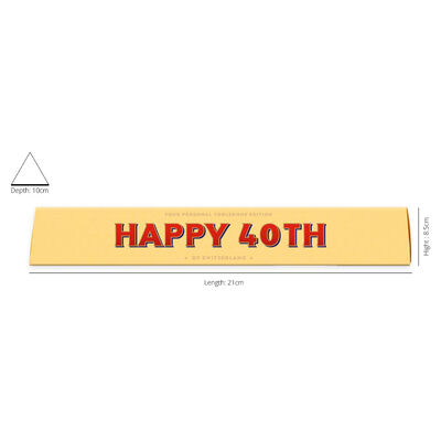 Toblerone Milk Chocolate 100g – Happy 40th image number 2