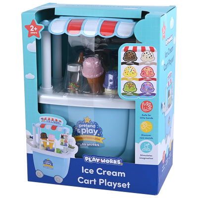 PlayWorks Pretend & Play Ice Cream Cart Playset image number 1