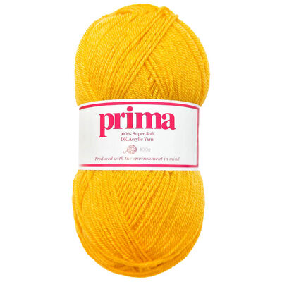 Prima DK Acrylic Wool: Mustard Yarn 100g image number 1