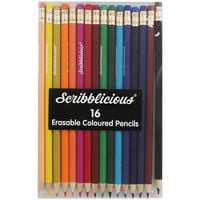 Scribblicious Erasable Coloured Pencils - Pack Of 16