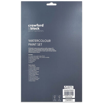 Crawford & Black Watercolour Paint Set: 20 Piece Set image number 2