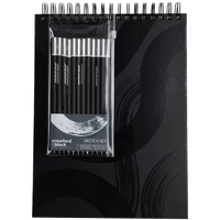 Crawford & Black Drawing Pad Sketch Set: Pack of 13