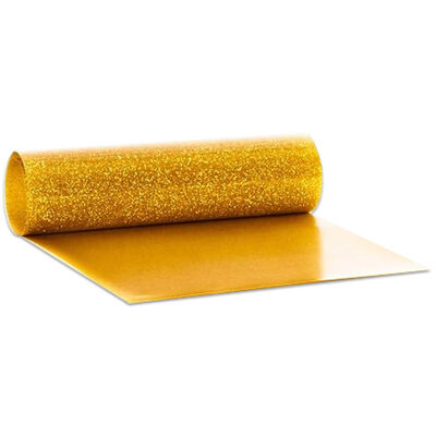 Colour & Shape Heat Transfer Vinyl: Gold Glitter image number 4